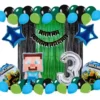 Kit Decoración Minecraft Globos Metálicos + Numero