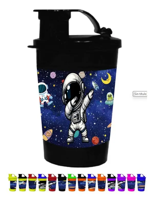 Vaso Pitillo Sorpresa Astronauta X6 Termo Fiesta Infantil