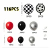 Arcos De Globos Decoración Llantas De Autos Carreras 114pza