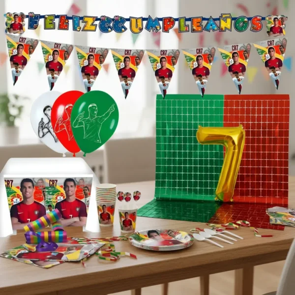 Kit Decoración Fiesta - Cristiano Ronaldo Portugal Cr7 X 36
