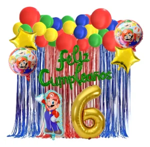 D_NQ_NP_2X_668304-MCO93185151353_092025-F Set Globos Decoración Infantil Temática Mario Bros