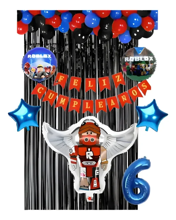 Set De Globos Decoración Infantil Temática Roblox 30pzas