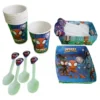 Kit Decoración Spidey X12 Vasos + Plato + Cuchara