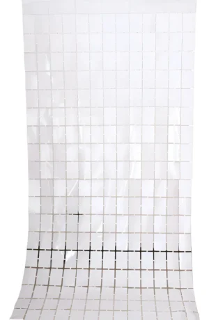 Cortina Metalizada Cuadros Fiesta Backing 1m X2m Cumpleaños