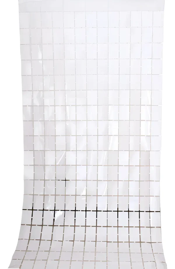 Cortina Metalizada Cuadros Fiesta Backing 1m X2m Cumpleaños
