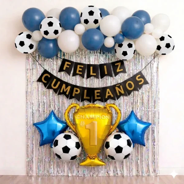 Kit Decoración Equipo Millonarios Fc Globos Cumpleaños Fiesta