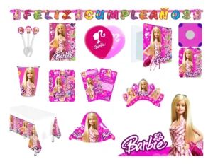 Kit Decoración Piñata Fiesta Infantil Barbie Cumpleaños
