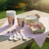Kit Decoración Rapunzel X12 Vasos + Platos + Cucharas