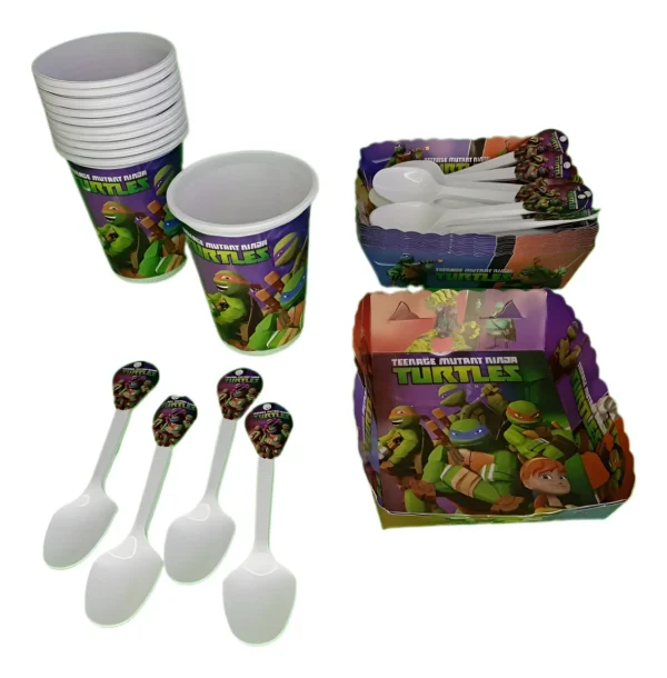 Kit Decoración Infantil Tortuga Ninja 12niños Leer Descripción