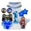 Kit Decoración Globos Roblox Azul + Número