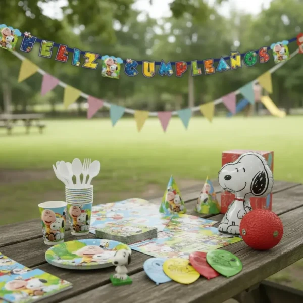 Kit Decoración Snoopy Cumpleaños Piñata Fiesta Económico