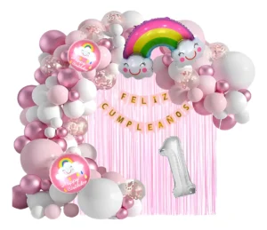 D_NQ_NP_2X_737170-MCO92774481528_092025-F Set De Globos Decoración Temática Infantil Arcoíris 107pzas