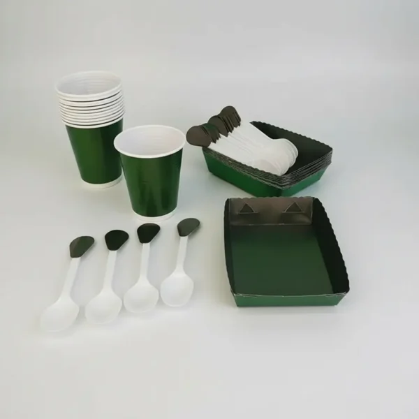 D_NQ_NP_2X_737924-MLA106397810850_022026-F Kit Decoración Negro Unicolor X12 Vasos + Platos + Cucharas