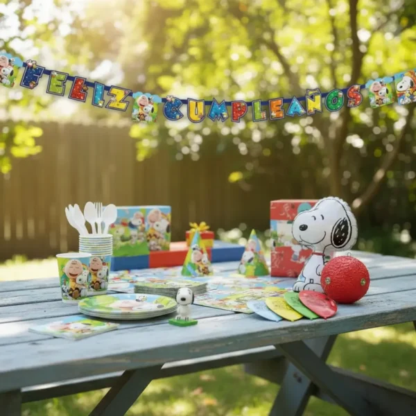 Kit Decoración Snoopy Cumpleaños Piñata Fiesta Económico