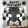 Kit De Decoración Globos Negros Para Fiesta De Cumpleaños