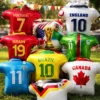 Globo Metalizado Mundial Camisas Decoración Mundial 2026 X 6