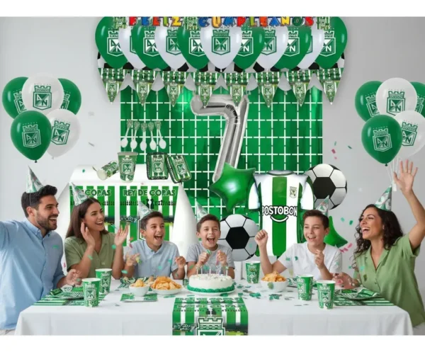 Kit Decoración Atlético Nacional X 20 + Bouquet + Cortinas