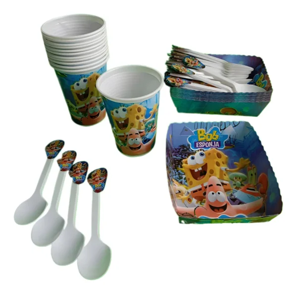 Kit Decoración Infantil Bob Esponja 36 niños Leer Descripción