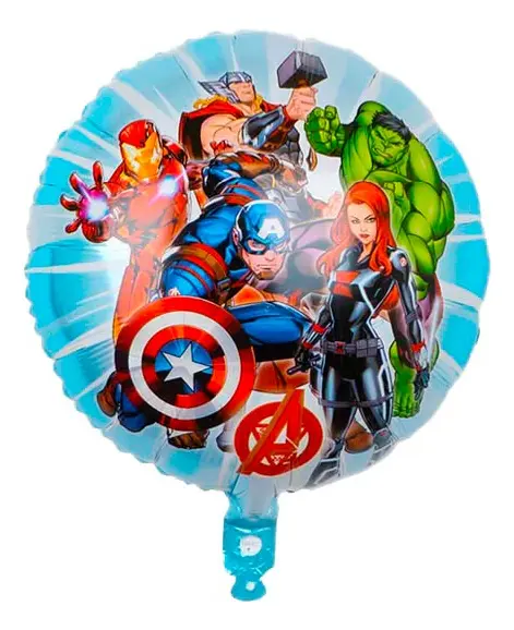 Bouquet Globos Superhéroes Avengers Jeshua 5 Unidades Metalizados