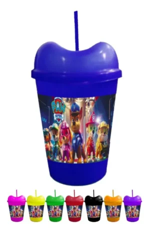 Vaso Pitillo Para Niños Paw Patrol X6 Sorpresa Piñata Regalo Fiesta