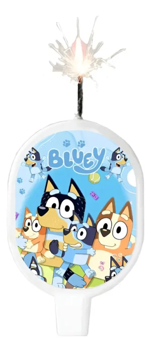Vela Bluey Fiesta Decoración Mesa Ponque Pastel Cumpleaños