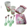 Kit Decoración Hello Kitty X24 Vasos + Platos + Cucharas