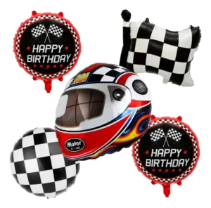 D_NQ_NP_2X_813775-MLA110319114035_042026-F Bouquet 5 Globos Moto Cross 60cm+ Metalizados 45cm