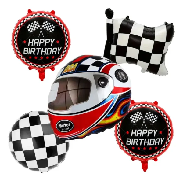 D_NQ_NP_2X_813775-MLA110319114035_042026-F Bouquet 5 Globos Moto Cross 60cm+ Metalizados 45cm