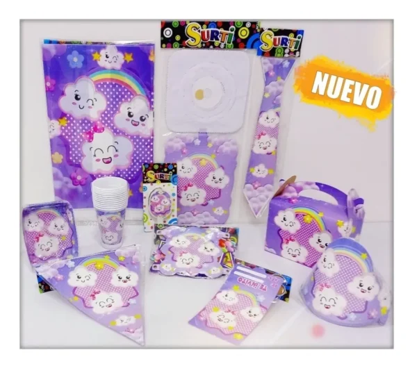 D_NQ_NP_2X_815992-MCO45788674403_052021-F Kit Decoración Piñata Fiesta Infantil Arco Iris