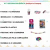 Kit Decoración Piñata Fiesta Infantil Gata Marie x12 invitados