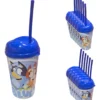 Vaso Pitillo Bluey Sorpresa X12u Alta Calidad Cumpleaños