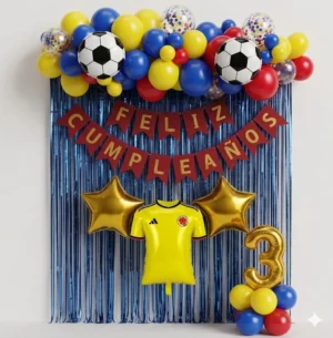 D_NQ_NP_2X_845563-MCO110793771966_052026-F Kit Decoración Fútbol Selección Colombia Globos Cumpleaños
