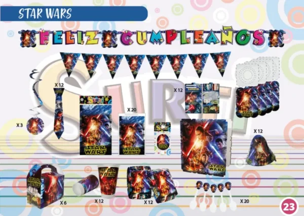 Kit de Decoración Star Wars para Cumpleaños y Fiestas