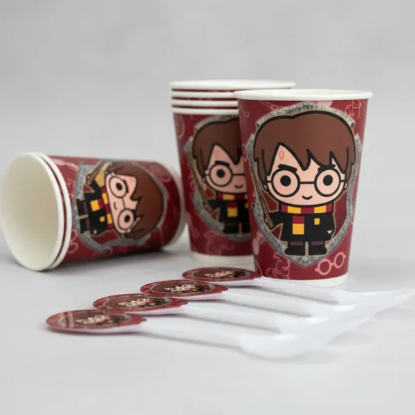D_NQ_NP_2X_864201-MCO96425542151_102025-F Kit Globos Mantel Vasos Platos Vela Harry Vinotinto