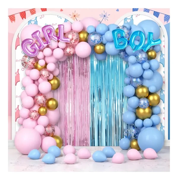 Arco De Globos De Látex Premium Revelación De Sexo 148 Piezas Rosa