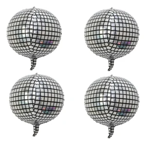 Globos Fiesta Metalizados 4D Forma Disco 50cm Color Brillante X20