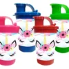 Vaso Pitillo Unicornio Pestañas X12 Termo Sorpresa Fiesta