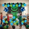 Kit Decoración Minecraft Globos Metálicos + Numero