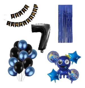 Kit Decoración Rainbow Friends Número A Elección + 20látex