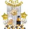 Set De Globos Corona+ Cerveza+ Estrellas F.c 54 Piezas