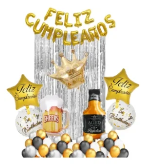D_NQ_NP_2X_892439-MLA109538380169_032026-F Set De Globos Corona+ Cerveza+ Estrellas F.c 54 Piezas