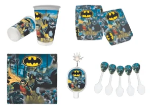 Fiesta Kit Mantel Vela Vaso Platos Decoración Batman Noche