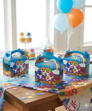 Caja Cajita Feliz Sorpresa X12 Unidades Baby Shark Marino