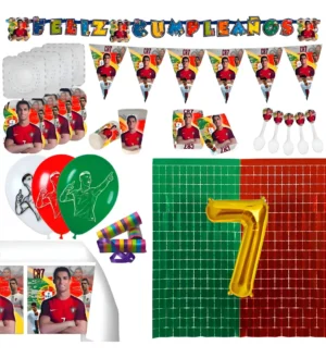 Kit Decoración Fiesta - Cristiano Ronaldo Portugal Cr7 X 36