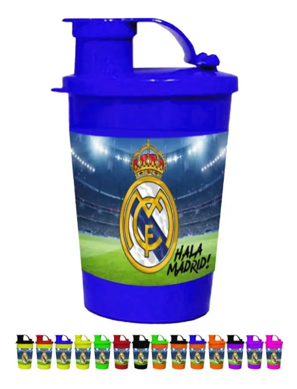 Vaso Pitillo Sorpresa Real Madrid X6 Termo Fiesta Infantil