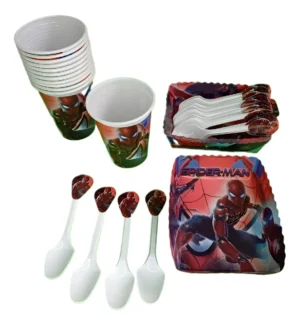Kit Decoración Fiestas Infantil Hombre Araña Cartón Premium 1pza