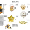 Set De Globos Corona+ Cerveza+ Estrellas F.c 54 Piezas