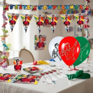Kit Decoración Fiesta - Cristiano Ronaldo Portugal Cr7 X 12
