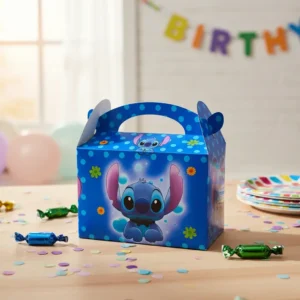 Cajas Para Sorpresas X18u Cumpleaños Stitch Azul
