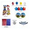 Kit Globos Fiesta Patrulla Canina Cumpleaños Cortina Azul